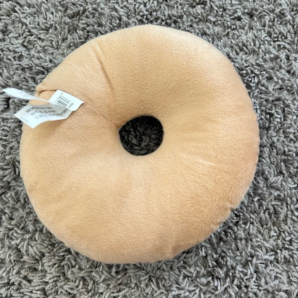 Plush Donut‎ Pillow Toy White Icing Sprinkles Dog Cat Pet Toy Gift